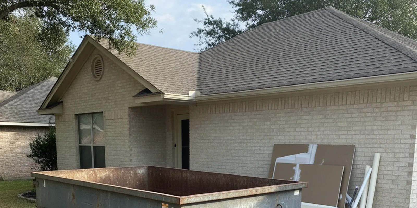 10 yard dumpster rental for a small cleanout in the Buda area