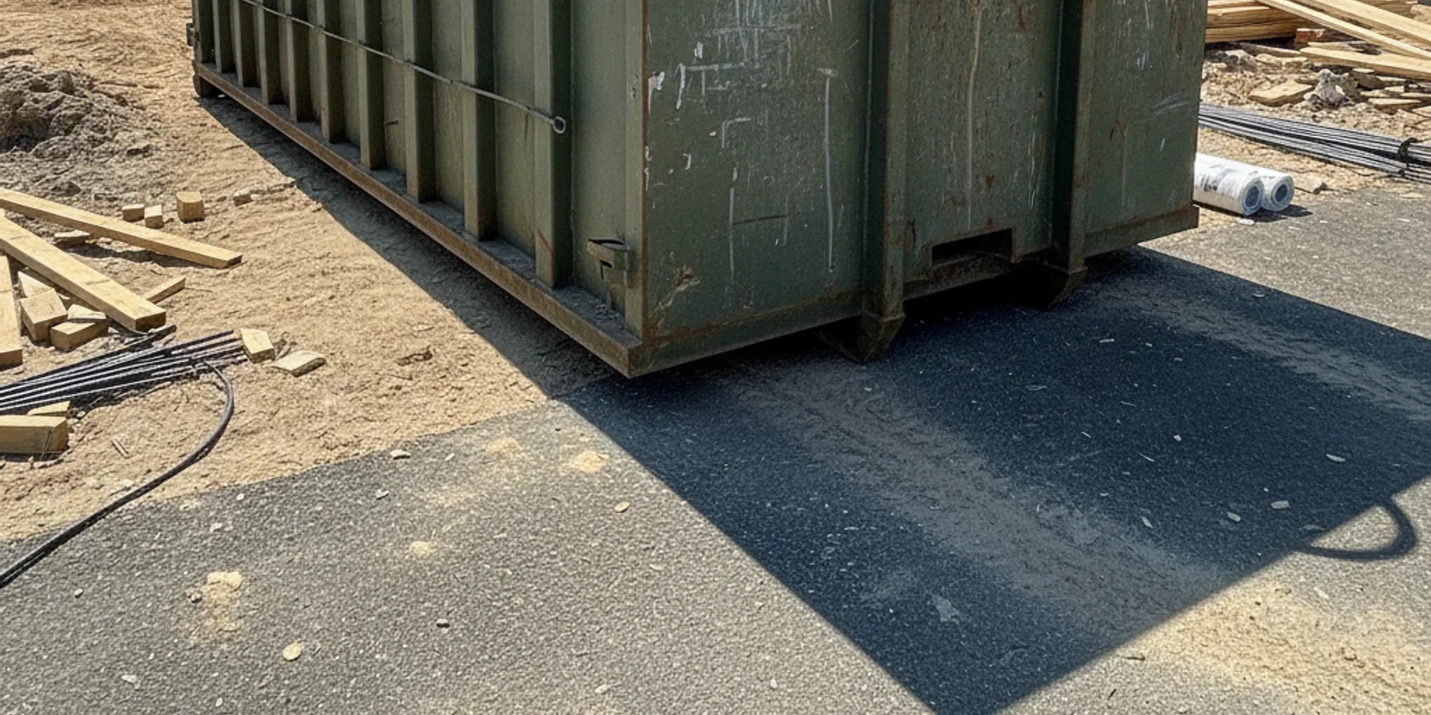 30 yard dumpster rental at a whole-house renovation in the Austin metro